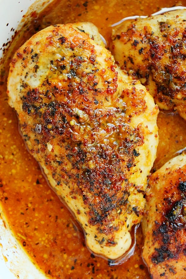 Baked Honey Mustard Chicken - Crunchy Creamy Sweet