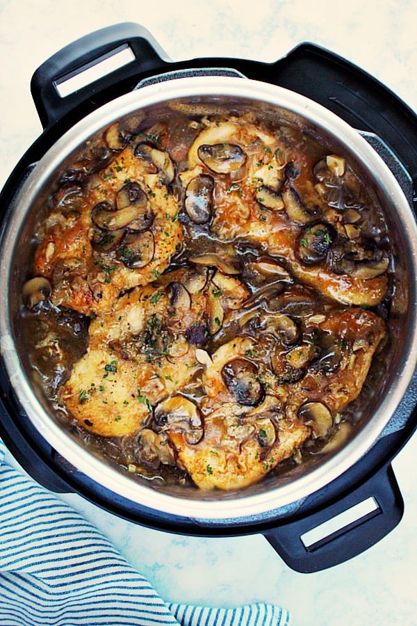 Saucy Instant Pot Chicken Marsala - Crunchy Creamy Sweet