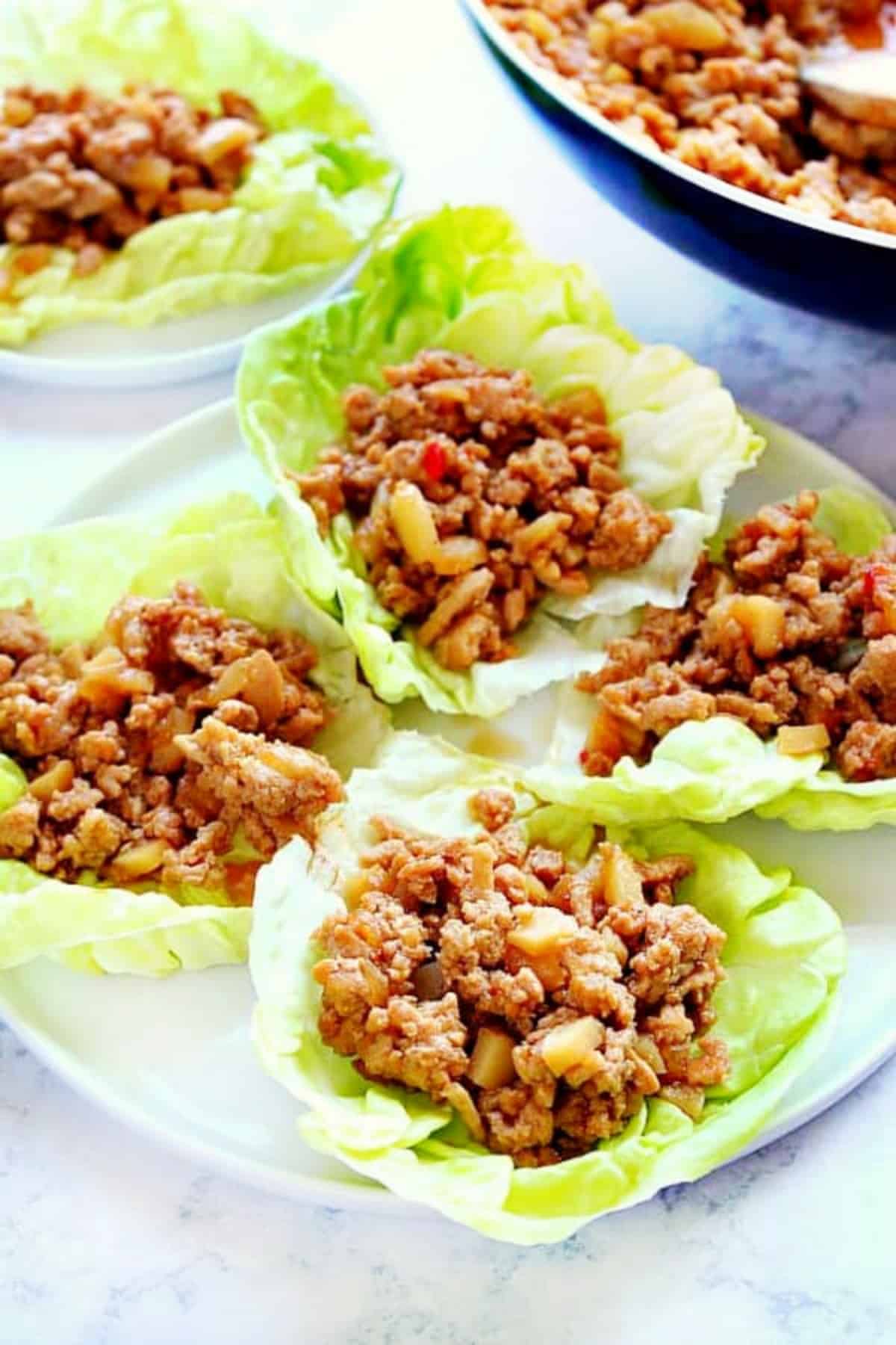 Chicken Lettuce Wraps on a plate.