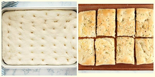 Step 4 of making focaccia bread.