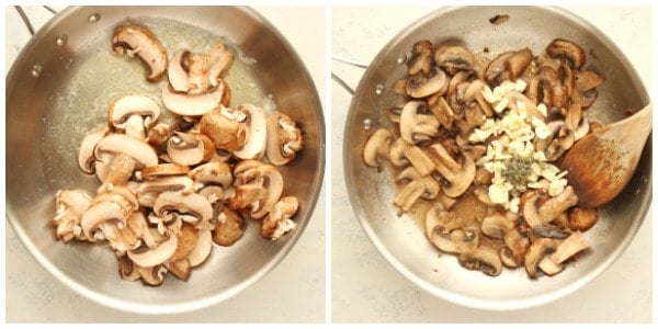 Step to make sauteed mushrooms.