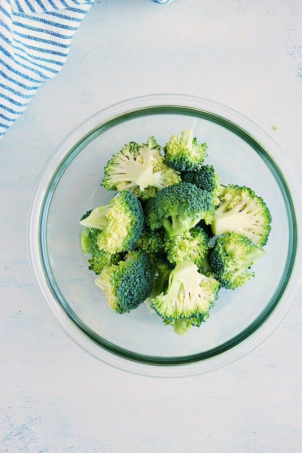 Broccoli in a bowl.