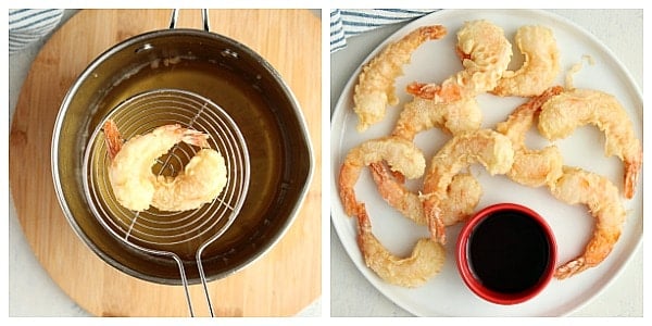 Step 3 deep fry the shrimp