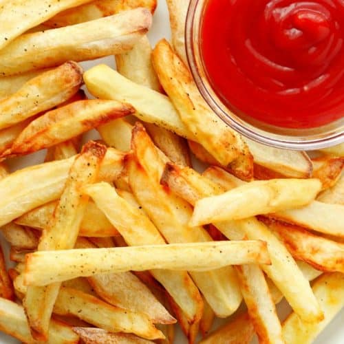 French fries on plate.
