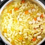 Chicken noodle soup in the pressure cooker.