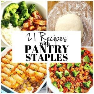 Pantry staples recipes collage