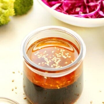 Salad dressing in a jar.