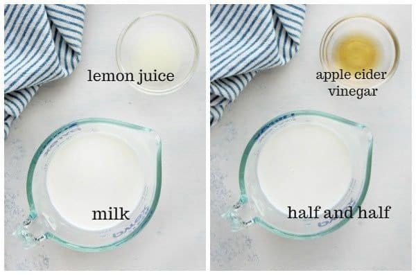 buttermilk ingredients1 Collage Buttermilk Substitute Recipe
