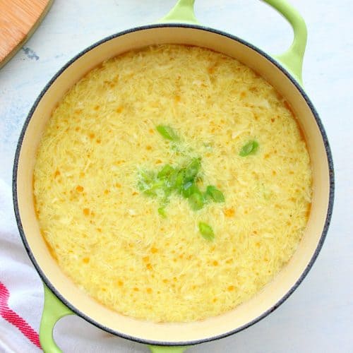 Soup in a Dutch oven.