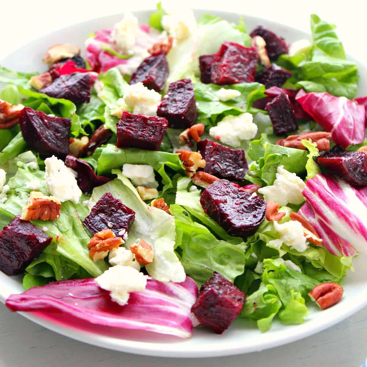 Beet salad on a plate.