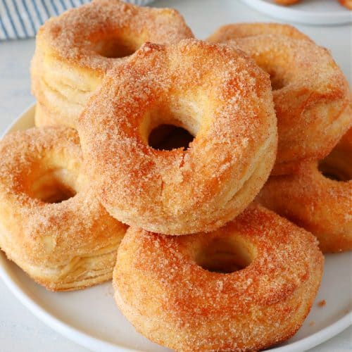 Donuts on a plate.