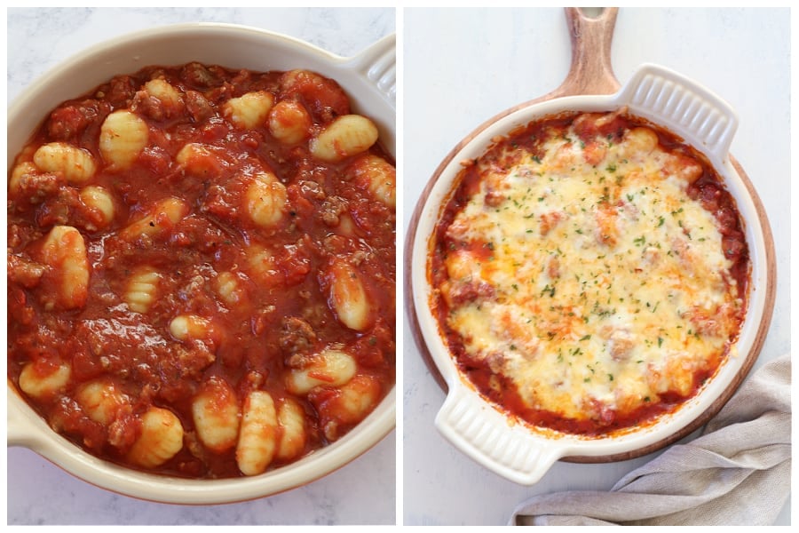 baked gnocchi step 5 and 6 Baked Gnocchi with Sausage