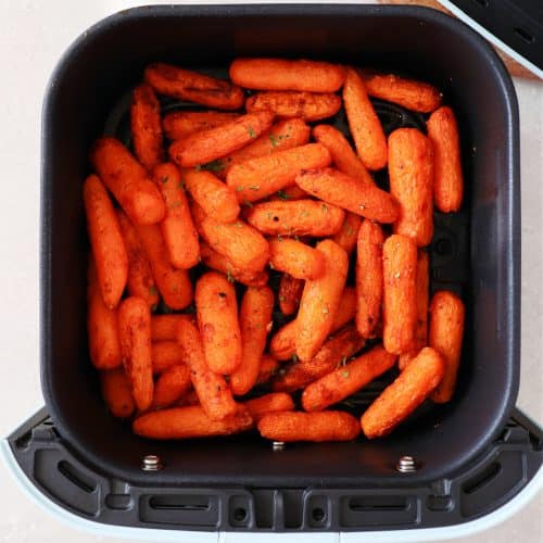 Baby carrots in the air fryer.