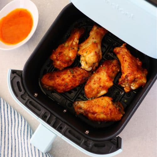 Chicken wings in the air fryer.