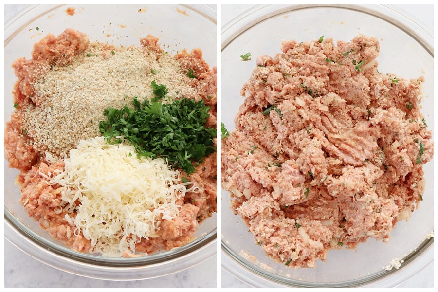 turkey meatballs step 3 and 4 Baked Turkey Meatballs