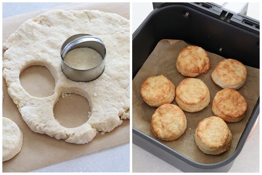 air fryer biscuits step 7 and 8 Air Fryer Biscuits