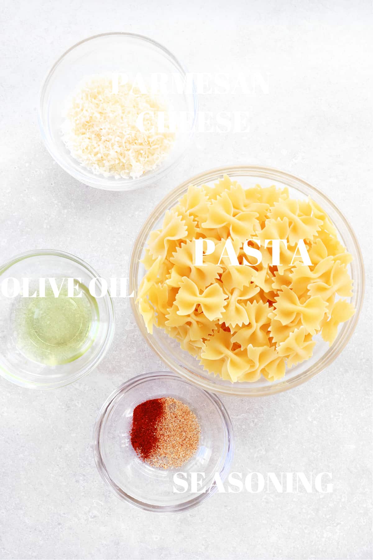 air fryer pasta chips ingredients 1 Air Fryer Pasta Chips