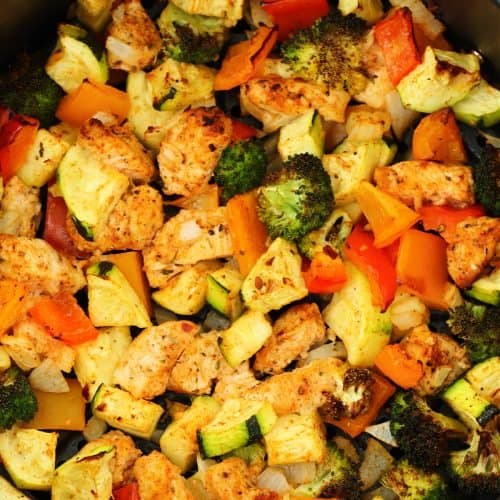 air fryer chicken and vegetables 4 500x500 Air Fryer Chicken and Vegetables