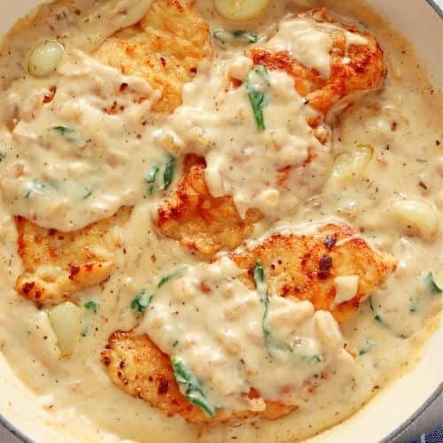 Creamy Garlic Chicken - Crunchy Creamy Sweet